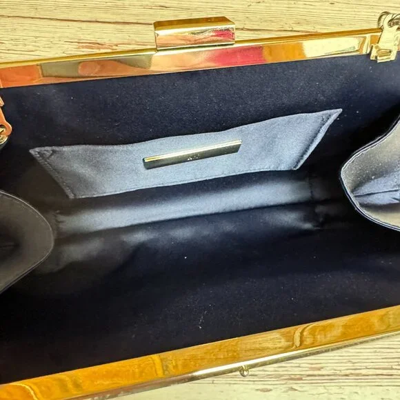 I.N.C. INTERNATIONAL CONCEPTS Framed Wing Clutch - Navy - Picture 3 of 4